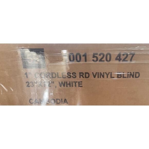 1 x 23"W x 72"L White Cordless Room Darkening 1" Window / Door Vinyl Mini Blind - Picture 5 of 10